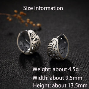 Vintage 990 Silver Cloud Hollow Clip Earrings Matte Jewelry