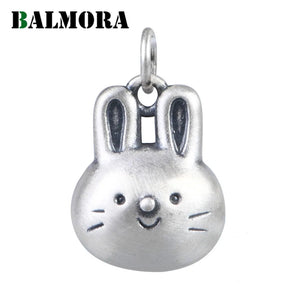 S990 Sterling Silver Rabbit Pendant for Women Girl Lovely Bunny Pendant Jewelry