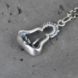 925 Silver Buddha Meditate Pendant Necklace Religious Buddhism Jewelry