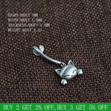 925 Silver Cat Tail Charm Pendant Women Girl Animal Pet Retro Jewelry