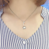 925 Silver Cat Tail Charm Pendant Women Girl Animal Pet Retro Jewelry
