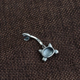 925 Silver Cat Tail Charm Pendant Women Girl Animal Pet Retro Jewelry