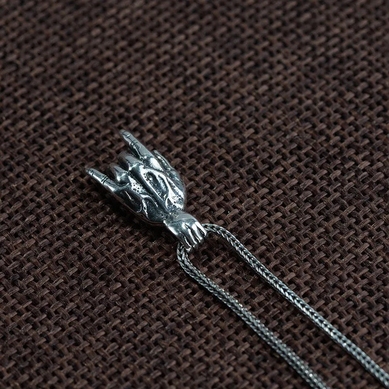925 Silver Love Punk Charm Pendant For Lover Special Gift Vintage Jewelry