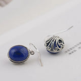 925 Silver Lapis Lazuli Dangle Earrings for Women