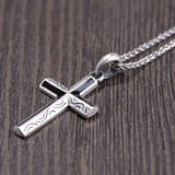 925 Silver Matt Cross Pendant for Men Women Lover