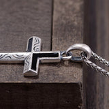 925 Silver Matt Cross Pendant for Men Women Lover