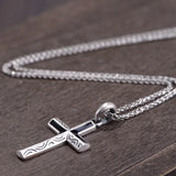 925 Silver Matt Cross Pendant for Men Women Lover