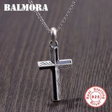 925 Silver Matt Cross Pendant for Men Women Lover