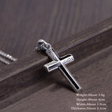 925 Silver Matt Cross Pendant for Men Women Lover