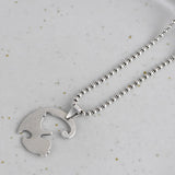 925 Silver Cat Pendant Forever Lover Thai Jewelry