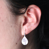 925 Silver Dandelion Earring Drop Shape Retro Earrings Dangler