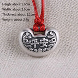 Thai Silver Safe & Lucky Ingot Pendant with Chain for Children