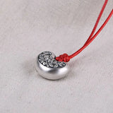 Thai Silver Safe & Lucky Ingot Pendant with Chain for Children