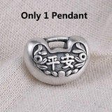 Thai Silver Safe & Lucky Ingot Pendant with Chain for Children