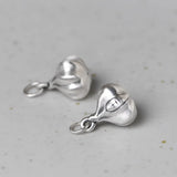 990 Pure Silver Dumplings Pendant Matte Thai Silver Charm Jewelry