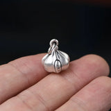 990 Pure Silver Dumplings Pendant Matte Thai Silver Charm Jewelry