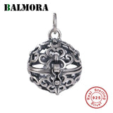 925 Silver Buddhist Pendant Vintage Amulet Hollow Sachet Jewelry