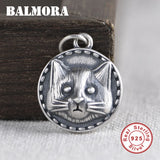 925 Silver Cat Pendant Thai Charm Jewelry Gift
