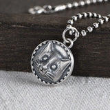 925 Silver Cat Pendant Thai Charm Jewelry Gift