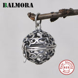 Vintage 925 Silver Ball Pendant Hollow Sachet Jewelry