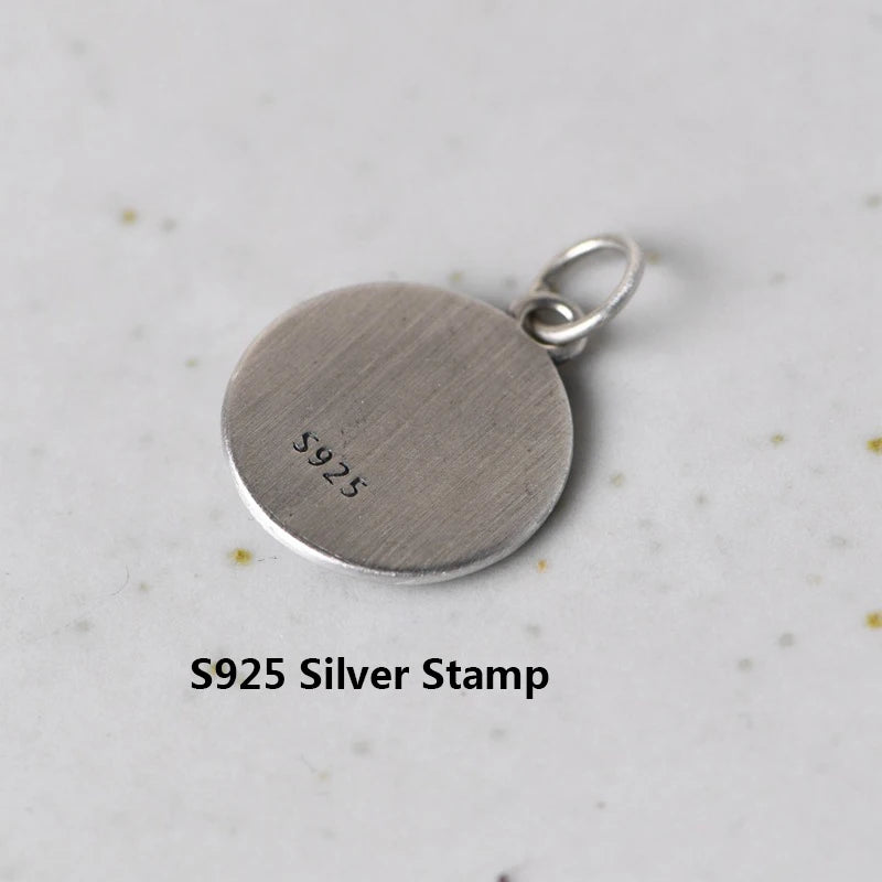 925 Silver Sun Pendant Vintage Charm Jewelry Gift
