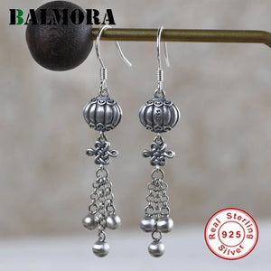 925 Sterling Silver Chinese Knot Tassel Earrings