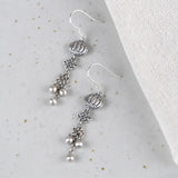 925 Sterling Silver Chinese Knot Tassel Earrings