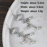 925 Sterling Silver Chinese Knot Tassel Earrings