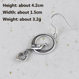 925 Silver Peacock Phoenix Earrings Vintage Dangle Drop Jewelry