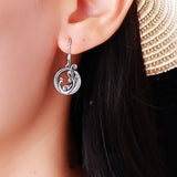 925 Silver Peacock Phoenix Earrings Vintage Dangle Drop Jewelry