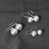 Real 925 Sterling Silver Beads Earrings for Women