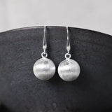 Real 925 Sterling Silver Beads Earrings for Women