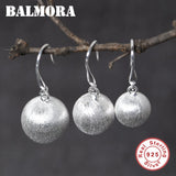 Real 925 Sterling Silver Beads Earrings for Women