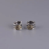 925 Sterling Silver Retro Letter Stud Earrings Gift