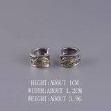 925 Sterling Silver Retro Letter Stud Earrings Gift