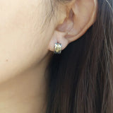 925 Sterling Silver Retro Letter Stud Earrings Gift