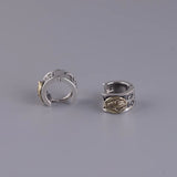 925 Sterling Silver Retro Letter Stud Earrings Gift