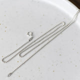 925 Silver Chain Choker Necklace Silver Beads Pendant Jewelry Gift