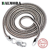 925 Silver Foxtail Chain Necklace 16-32 Inches