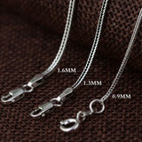 925 Silver Foxtail Chain Necklace 16-32 Inches