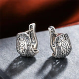 925 Sterling Silver Clip Earrings Retro Jewelry Brincos