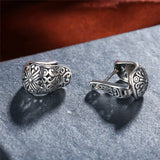 925 Sterling Silver Clip Earrings Retro Jewelry Brincos