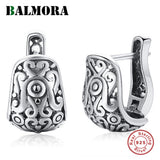 925 Sterling Silver Clip Earrings Retro Jewelry Brincos