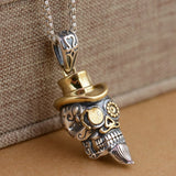 925 Sterling Silver Skull Charm Pendant for Necklace