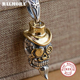 925 Sterling Silver Skull Charm Pendant for Necklace