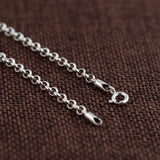 925 Silver Retro Chains Necklace 18-32 inch Punk Jewelry