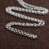 925 Silver Retro Chains Necklace 18-32 inch Punk Jewelry