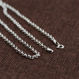 925 Silver Retro Chains Necklace 18-32 inch Punk Jewelry