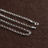 925 Silver Retro Chains Necklace 18-32 inch Punk Jewelry