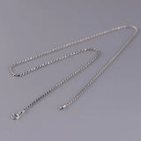 925 Silver Twist Chains Necklace Couple Retro Jewelry